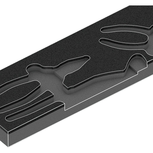 Wera 9780 schuimrubberen inzetstuk met knipex tangen set 1, 3‑delig tangenset (zwart grijs, in schuiminzet voor werkplaatswagen)
