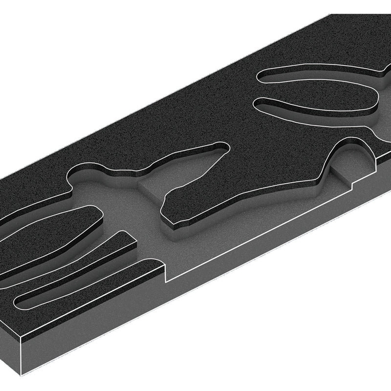 Load image into Gallery viewer, Wera 9780 schuimrubberen inzetstuk met knipex tangen set 1, 3‑delig tangenset (zwart grijs, in schuiminzet voor werkplaatswagen)
