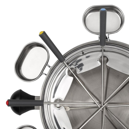 Tristar fo-1100 fondue (roestvrij staal, 8 personen, 1300 w, geschikt voor olie, chocolade en kaas)