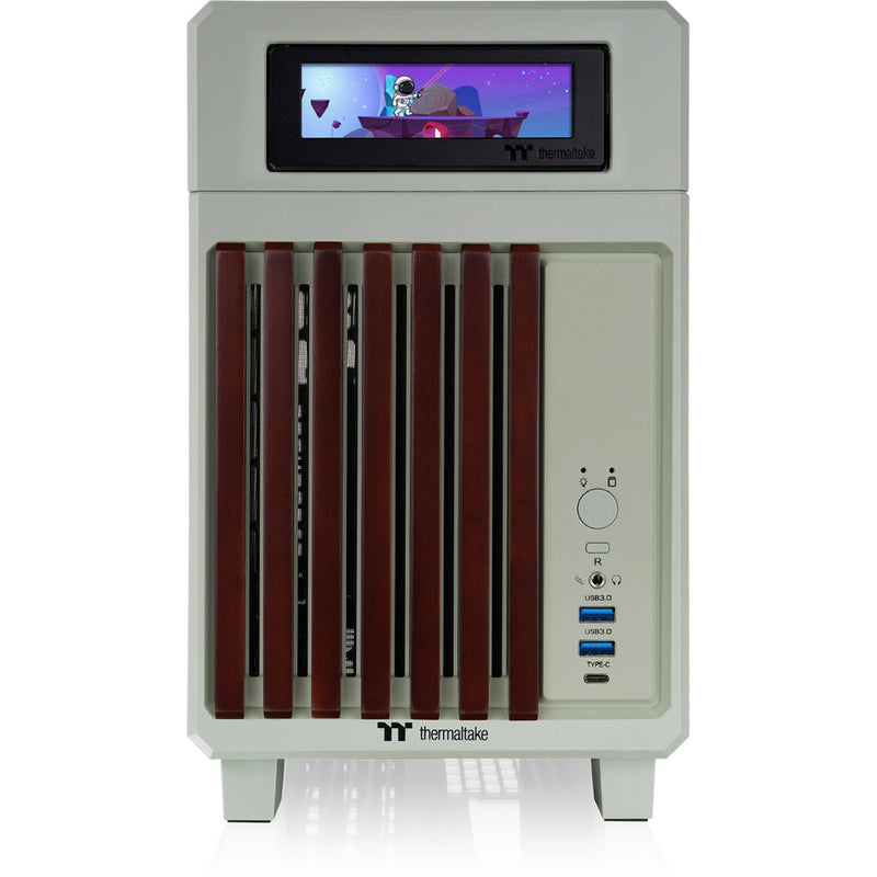 Load image into Gallery viewer, Thermaltake tr100 ws matcha green mini tower behuizing (lichtgroen | 2x usb-a | 1x usb-c)
