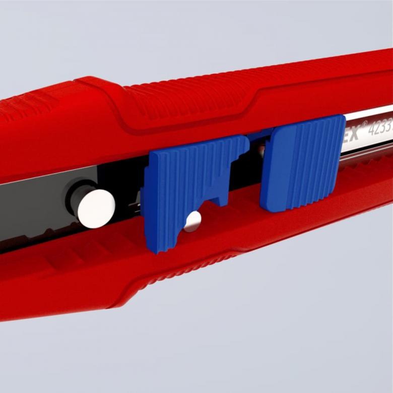 Laden Sie das Bild in Galerie -Viewer, Knipex cutix universele mes stanleymes (rood blauw, incl. 2 mesbladen)
