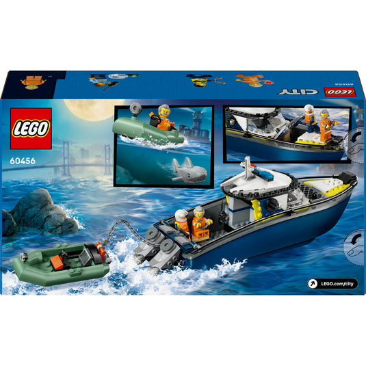 Lego city - achtervolging met politieboot constructiespeelgoed (60456)