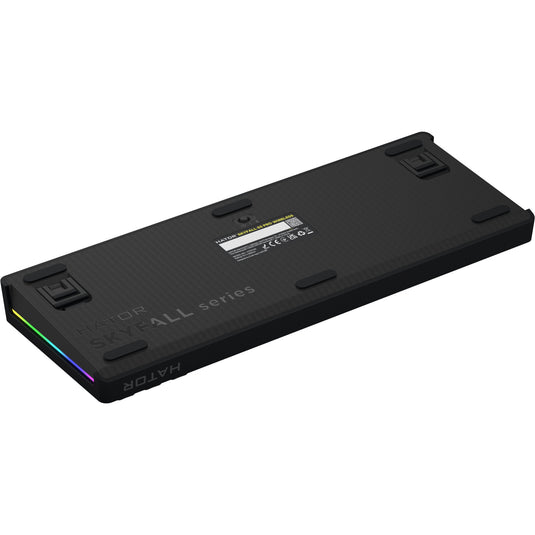 Hator skyfall pro wireless rgb mechanisch gaming toetsenbord (zwart, us lay-out (qwerty), hator aurum vanilla silent, 65%, rgb, double-shot pbt, hot-swap, 2.4ghz | bluetooth | usb-c)
