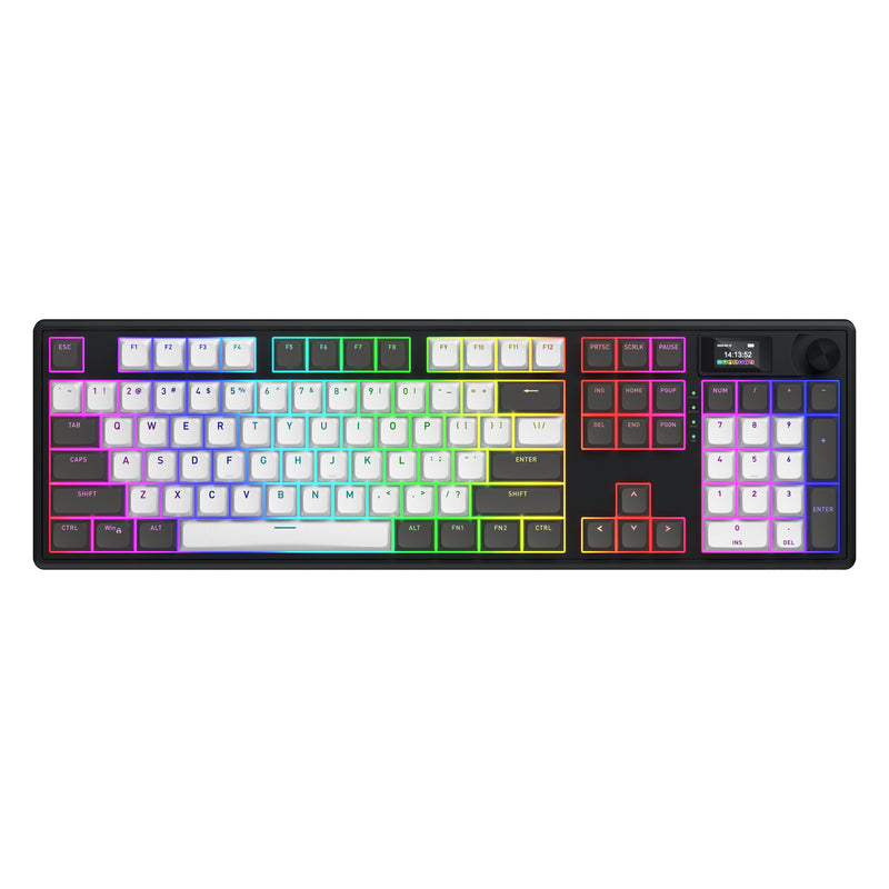 ギャラリービューアに画像をロードする, Hator skyfall pro wireless rgb mechanisch gaming toetsenbord (zwart, us lay-out (qwerty), hator aurum vanilla silent, 100%, rgb, double-shot pbt, hot-swap, 2.4ghz bluetooth usb-c)
