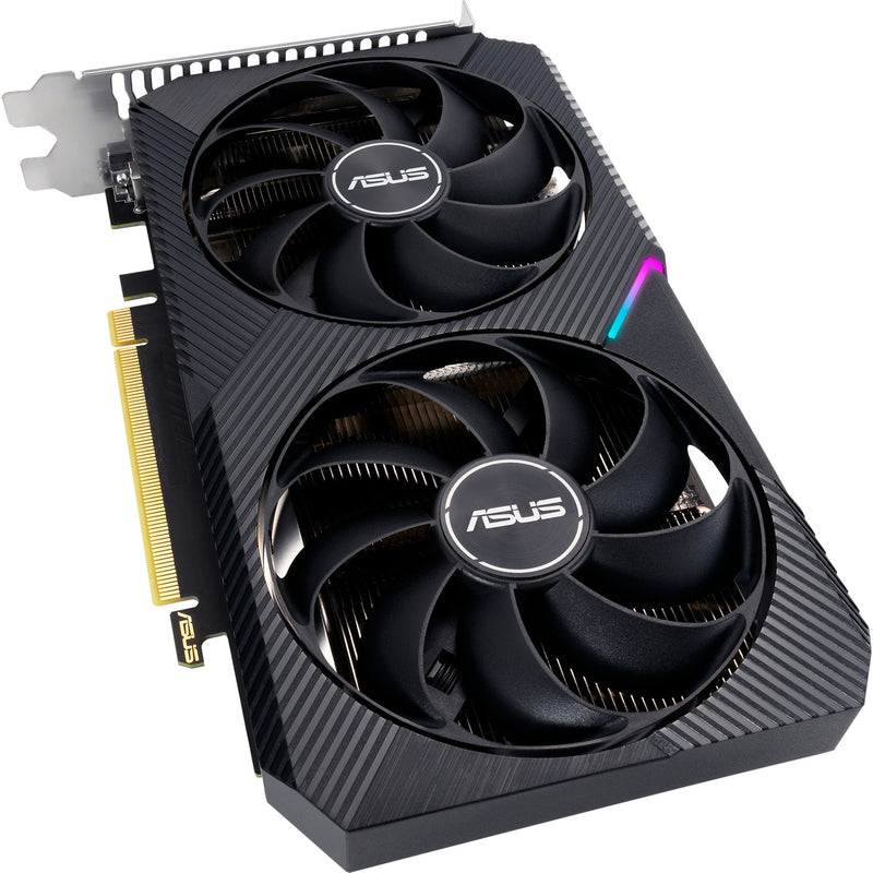 Afbeelding laden in galerijviewer, Asus geforce rtx 3050 dual v2 8gb gddr6 grafische kaart (lite hash rate, 1x displayport, 1x hdmi 2.1, dvi-d)
