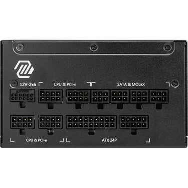 Msi mag a1250gl pcie5 modulaire 1250 watt voeding (zwart, 1x 12v-2x6, 4x pcie)