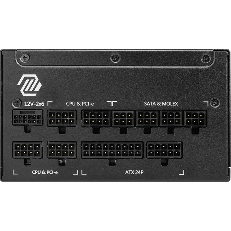 Load image into Gallery viewer, Msi mag a1250gl pcie5 modulaire 1250 watt voeding (zwart, 1x 12v-2x6, 4x pcie)
