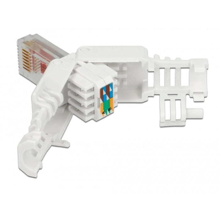 Load image into Gallery viewer, Delock rj45 plug cat.6 utp toolfree stekker (wit, 2 stuks)
