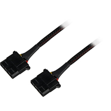 Sharkoon y- stroomadapter 4p molex, 0,15m splitterkabel (zwart)