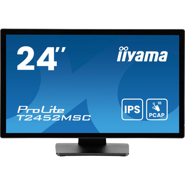 Iiyama prolite t2452msc-b1ag 23.8 touchscreen monitor (zwart, hdmi, displayport, 2x usb-a)