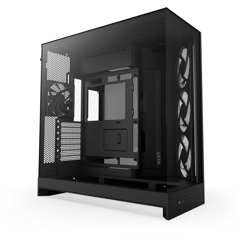 Load image into Gallery viewer, Nzxt h9 flow rgb midi tower behuizing (zwart (mat) | 2x usb-a | 1x usb-c | rgb | tempered glass)
