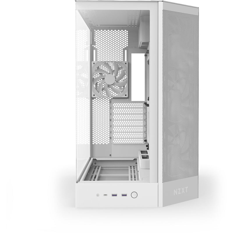 Load image into Gallery viewer, Nzxt h9 flow midi tower behuizing (wit (mat) | 2x usb-a | 1x usb-c | tempered glass)
