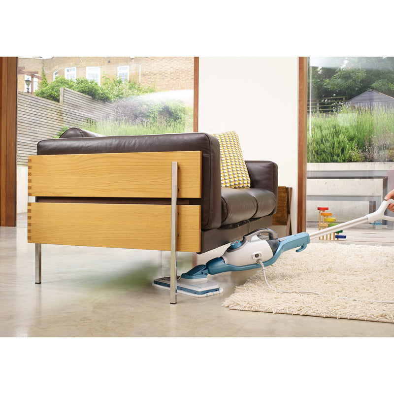 Load image into Gallery viewer, Black+decker fsmh1321 1600w steam-mop met 6 accessoires stoomreiniger (wit blauwgrijs)
