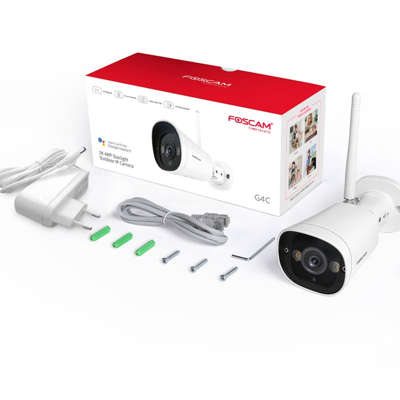 Load image into Gallery viewer, Foscam g4c, 2k starlight wifi buiten beveiligingscamera (wit)
