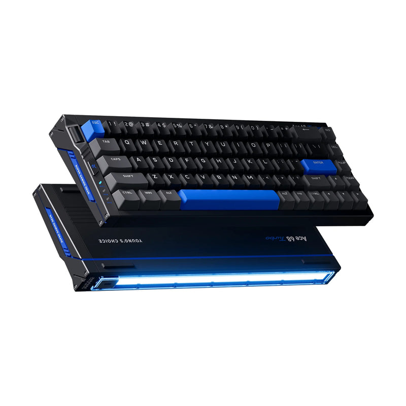 Chargez l'image dans la visionneuse de la galerie, Mchose ace 68 turbo full-aluminum esports hall effect keyboard (zwart, us lay-out (qwerty), mount tai gt he, 65%, 16k, rgb, hot swap, usb-c, hall effect sensor)
