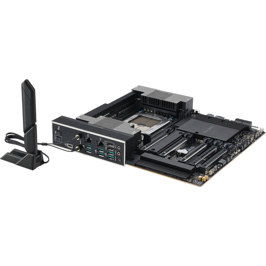 Asus pro ws trx50-sage wifi socket str5 moederbord (zwart grijs, raid, 10gb-lan, 2.5gb-lan, wi-fi 7, bt, sound, ceb)