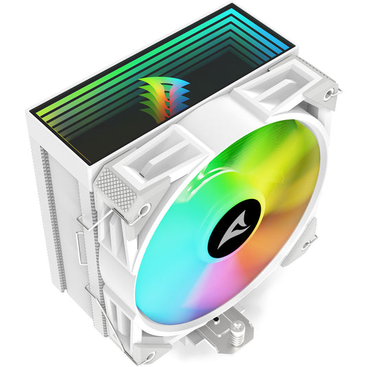 Sharkoon a40 rgb cpu-koeler (wit, 4-pins pwm fan-connector)