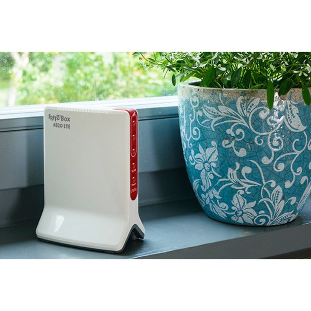 Load image into Gallery viewer, Fritz! box 6820 lte v3 international wlan lte router (wit rood, 4g (lte), 3g 3g+ (umts hspa+), mesh wi-fi)
