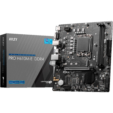 Msi pro h610m-e ddr4 socket 1700 moederbord (zwart, gb-lan, sound, µatx)