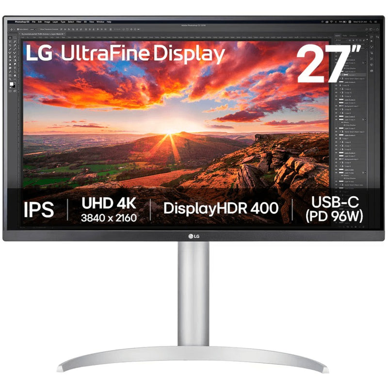 Chargez l'image dans la visionneuse de la galerie, Lg ultrafine 27up850k-w 27 4k uhd monitor (zilver zwart, 2x hdmi, displayport, 2x usb-a, usb-c)
