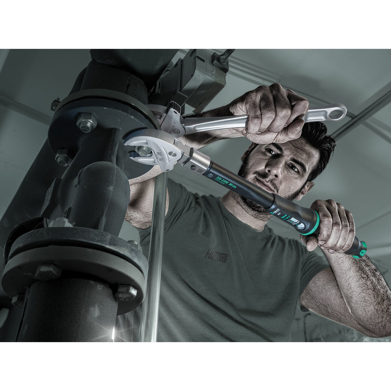 Load image into Gallery viewer, Wera click-torque x 7 draaimomentsleutel voor insteekgereedschappen (zwart groen, 10-100 nm)
