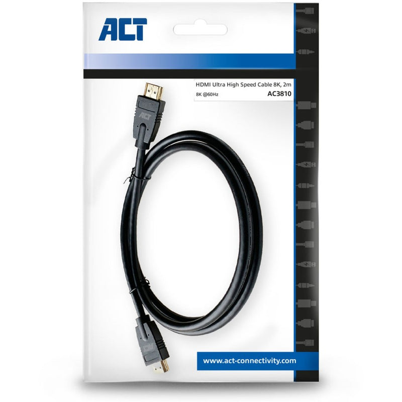 Load image into Gallery viewer, Act connectivity 2 meter hdmi 8k ultra high speed kabel v2.1 hdmi-a male - hdmi-a male (zwart)
