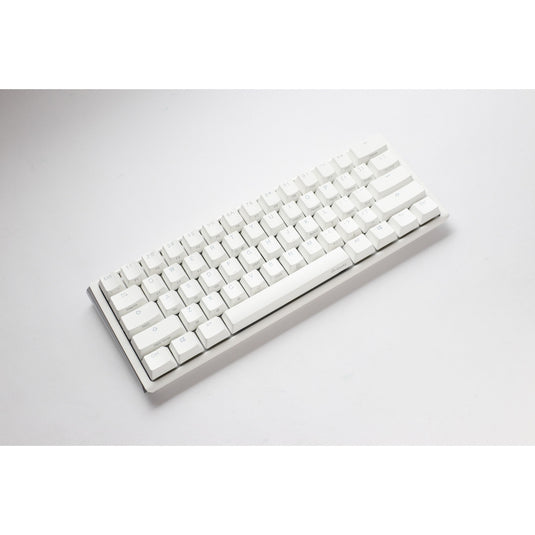 Ducky one 3 classic pure white mini rgb mechanisch toetsenbord (wit, us lay-out (qwerty), cherry mx red, 60%, rgb led, double-shot pbt, hot-swappable, quack mechanics)