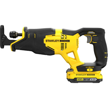 Stanley fatmax v20 18v reciprozaag (geel zwart, koffer, 2 accu's (2.0ah) en oplader (2a) inbegrepen)