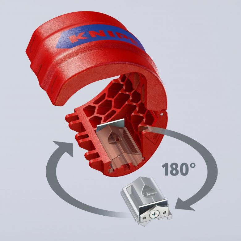 Load image into Gallery viewer, Knipex bix 90 22 10 bk pijpsnijder (rood blauw)
