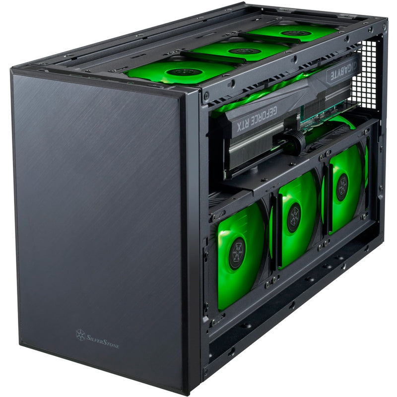 Load image into Gallery viewer, Silverstone sugo 17 mini tower behuizing (zwart | 2x usb-a | 1x usb-c)
