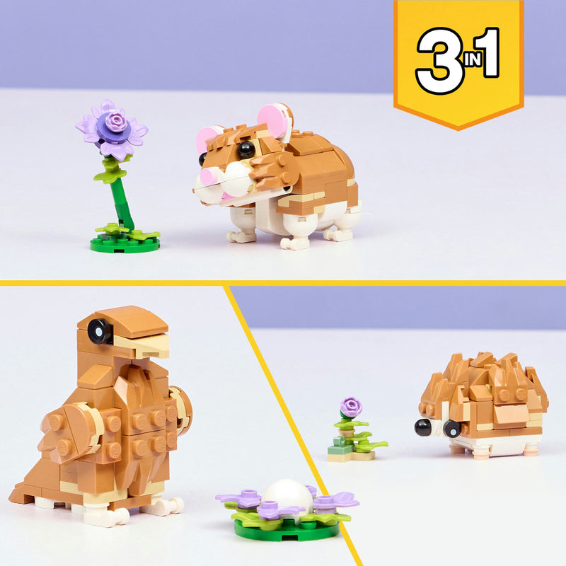 Afbeelding laden in galerijviewer, Lego ® creator 3in1 schattige hamster met bloem - 31376
