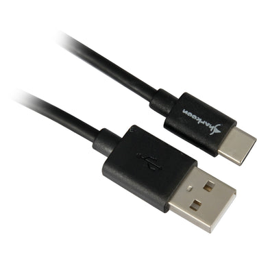 Sharkoon usb-a 2.0 - usb-c kabel (zwart, 1 meter)