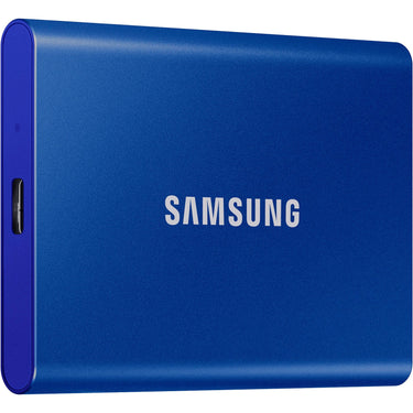 Samsung portable t7, 2 tb externe ssd (blauw, mu-pc2t0h ww, usb-a 3.2 (10 gbit s))