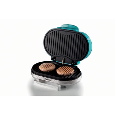 Ariete party time hamburger maker 0205 01 elektrische bakplaat (lichtblauw wit)