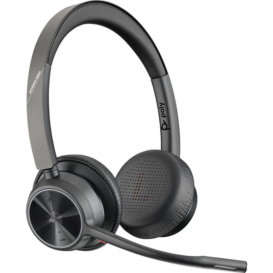 Hp poly voyager 4320-m - teams certified on-ear headset (incl. bt700 dongle + oplaadstatief)
