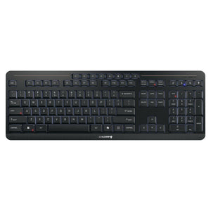 Cherry stream desktop ultimate draadloze desktopset (zwart, us lay-out (qwerty), sx-schaartechnologie, 100%, 4000 dpi, white leds, abs, 2.4 ghz bluetooth usb)