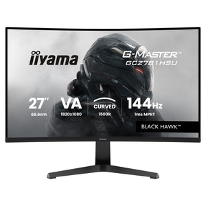Iiyama g-master black hawk g2471hs-b1 27 curved gaming monitor (zwart, hdmi, displayport, 2x usb, 144 hz)