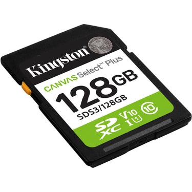 Kingston canvas select plus 128 gb sdxc geheugenkaart (uhs-i u1, class 10, v10)