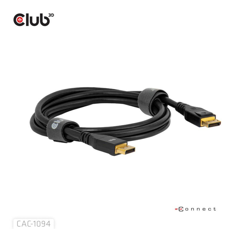 ギャラリービューアに画像をロードする, Club 3d gecertificeerde displayport 2.1 kabel (zwart, 2 meter, 10k)
