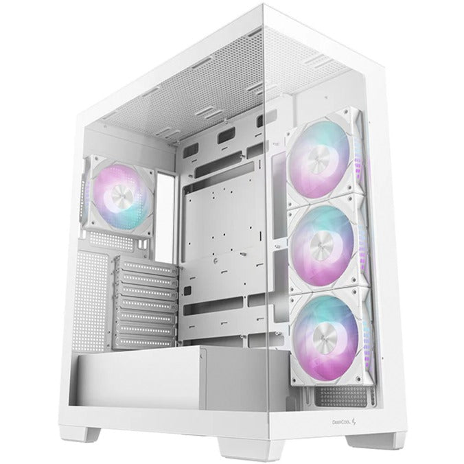 Afbeelding laden in galerijviewer, Deepcool cg580 4f midi tower behuizing (wit | 2x usb-a | 1x usb-c | rgb | tempered glass)
