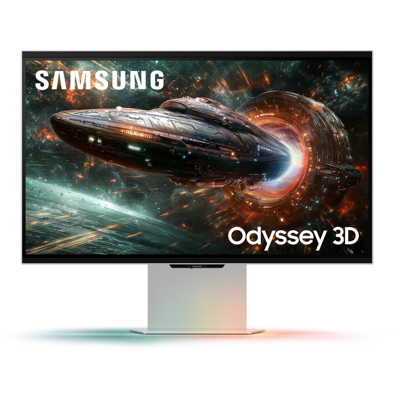 Chargez l'image dans la visionneuse de la galerie, Samsung odyssey 3d g90xf 27 4k uhd gaming monitor (zilver, 2x hdmi, displayport, 2x usb-a, usb-b, 165 hz)
