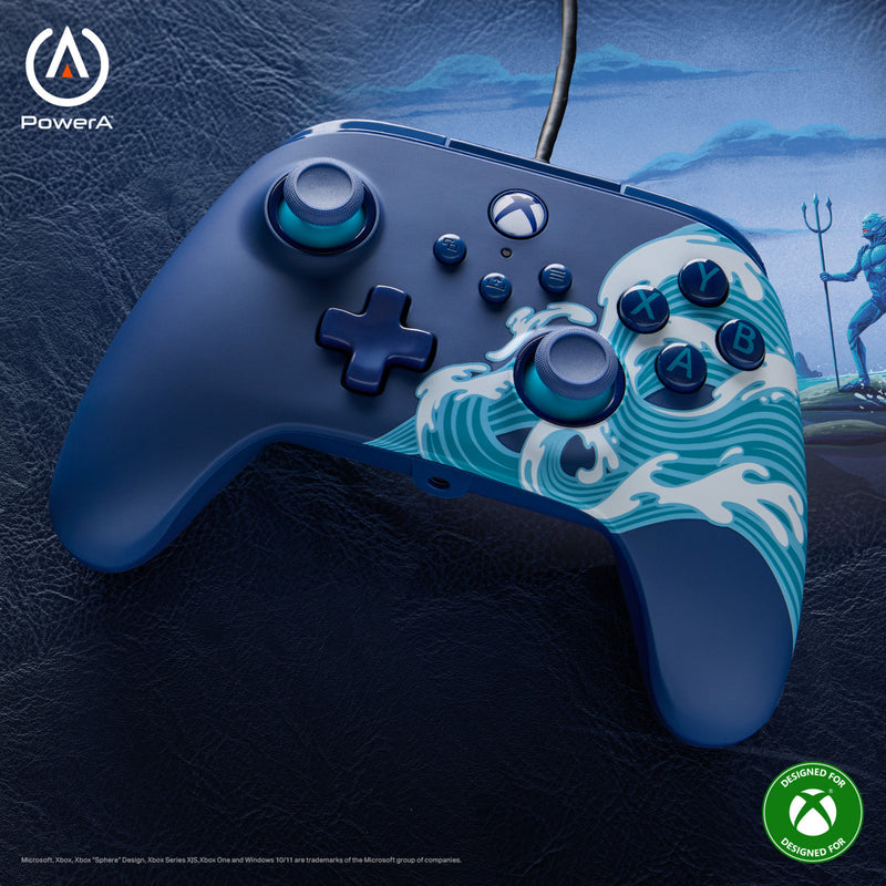 Afbeelding laden in galerijviewer, Powera advantage controller met kabel voor de xbox series x|s - watergolf (azuurblauw, xbox series x|s, xbox one, pc)

