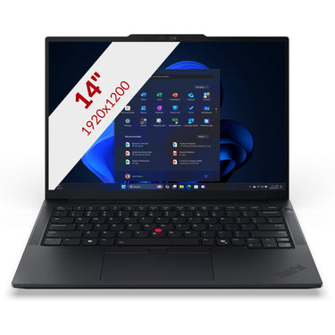 Lenovo thinkpad e14 gen 7 (21sx002kmh) 14 laptop (zwart | ultra 7 255h | arc 140t | 16 gb | 512 gb ssd)