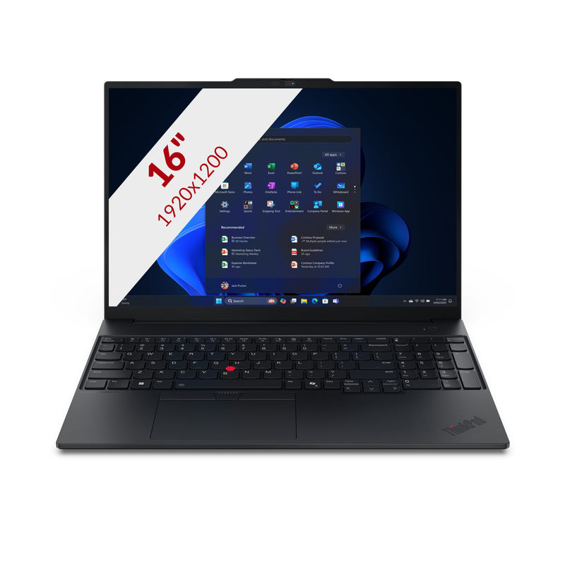 Afbeelding laden in galerijviewer, Lenovo thinkpad e16 gen 3 amd (21st005xmh) 16 laptop (zwart | ryzen 7 250 | radeon 780m | 32 gb | 1 tb ssd)
