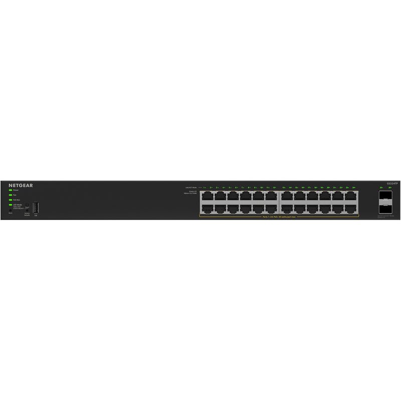 Afbeelding laden in galerijviewer, Netgear gs324tpv2 switch (zwart, 190w poe budget)
