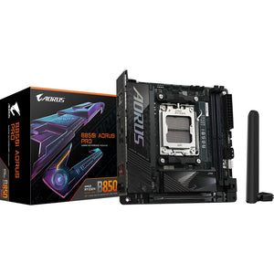 Gigabyte b850i aorus pro socket am5 moederbord (zwart, raid, 2.5gb-lan, wi-fi 7, bt, sound, mini-itx)