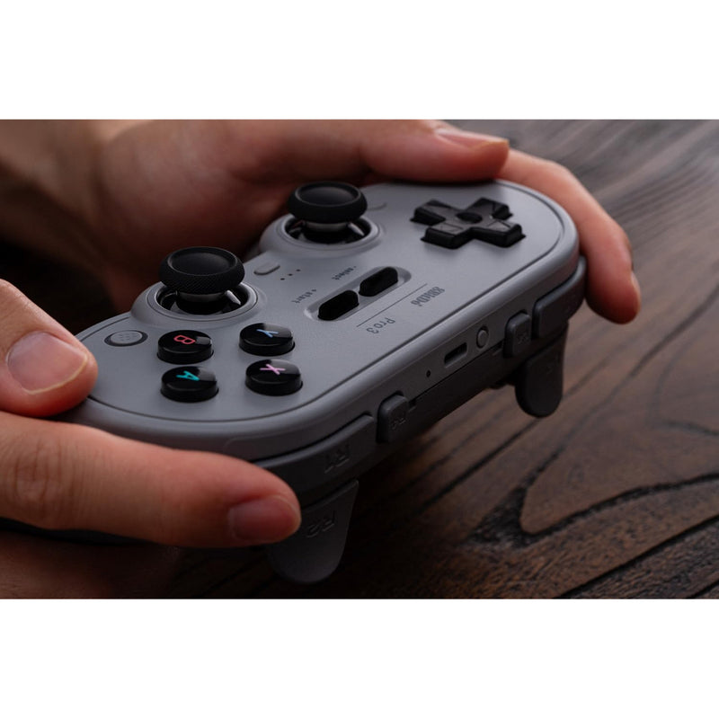 Cargue la imagen en el visor de la galería, 8bitdo pro 3 bluetooth gamepad (grijs zwart, switch 1 2, pc, android, 2.4 ghz bluetooth usb)
