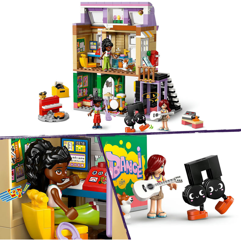 Afbeelding laden in galerijviewer, Lego friends - muziekwinkel en appartement constructiespeelgoed (42653)
