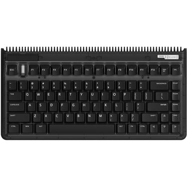 Iqunix og80 dark side wireless mechanical keyboard (zwart, us lay-out (qwerty), gateron red, 80% (tkl), rgb leds, hot-swappable, pbt, 2.4ghz | bluetooth 5.1 | usb-c)