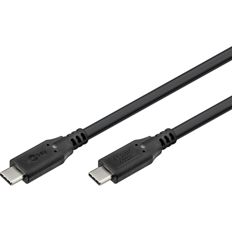 Afbeelding laden in galerijviewer, Goobay usb-c 4.0 > usb-c kabel (zwart, 1 meter)
